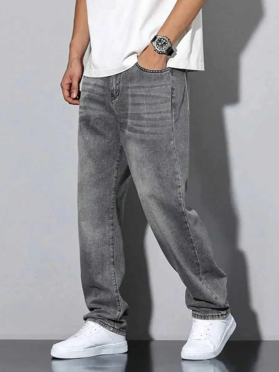 straight skinny grey jeans, straight