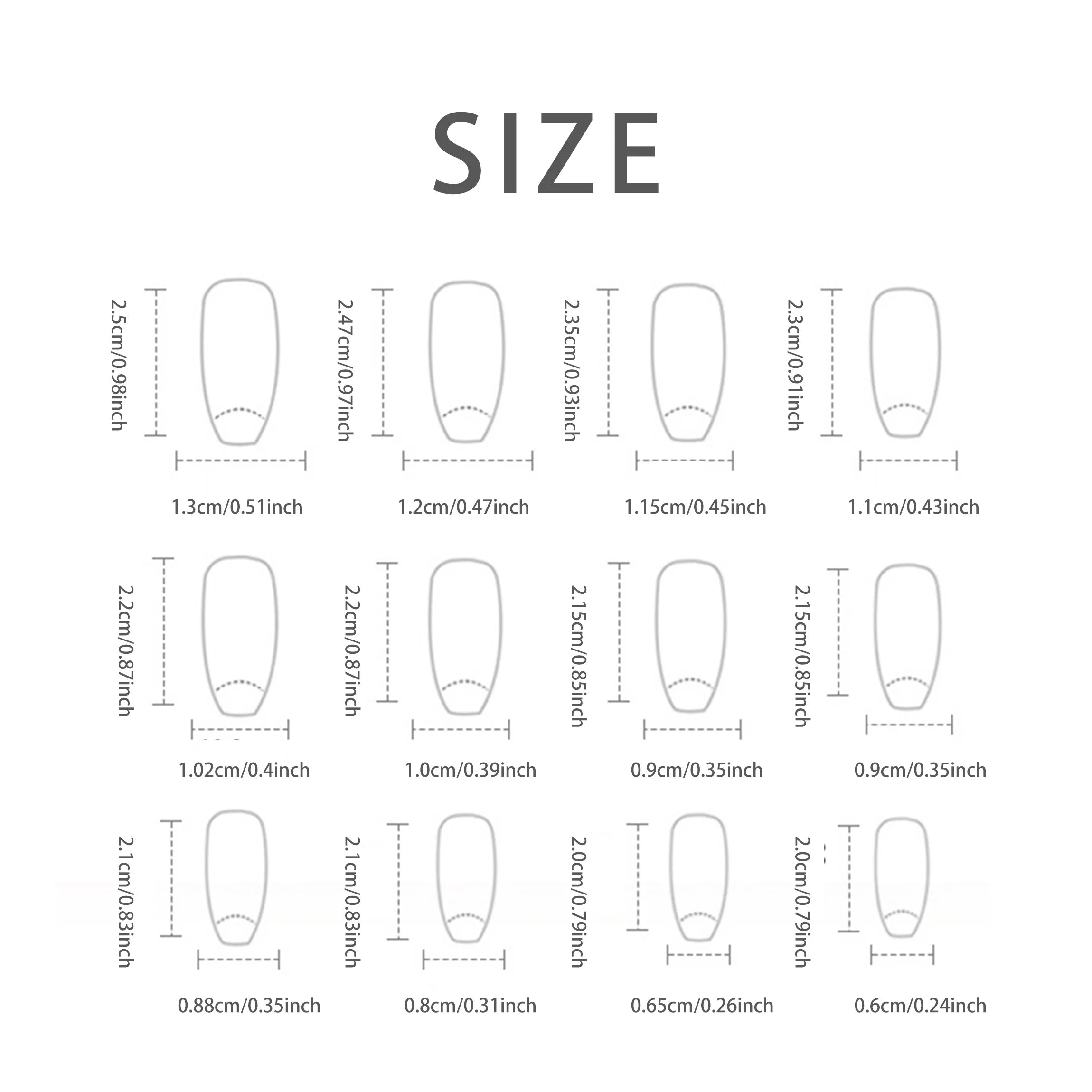 24 PCs Long French Minimalist Moon Nails with 1 Jelly