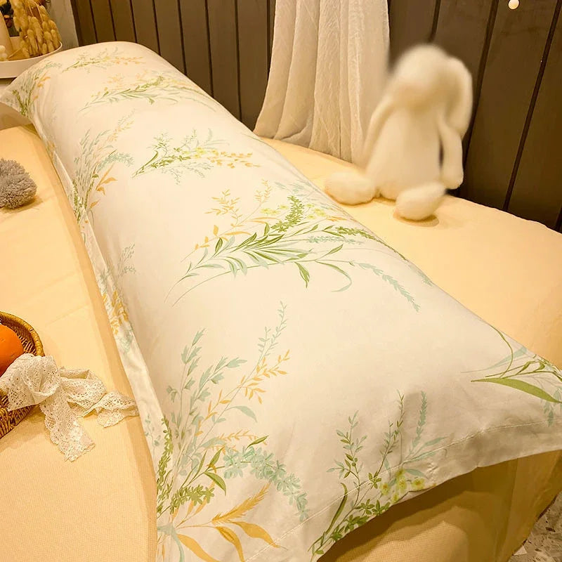 100% Cotton Pillow Cover Comfortable Pillow Case 90/120/150/180cm Long Bedside Cushion Cover Sweet Girl Pillow Covers Decorative