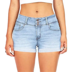Waistband Denim Stretch Fabric Shorts Casual Versatile Street Shorts