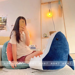 Shark Shaped Lazy Cushion on The Ground,Tatami Futon Bedroom Balcony Bay Window Floor Soft Cushion,Children's Reading Area Chair