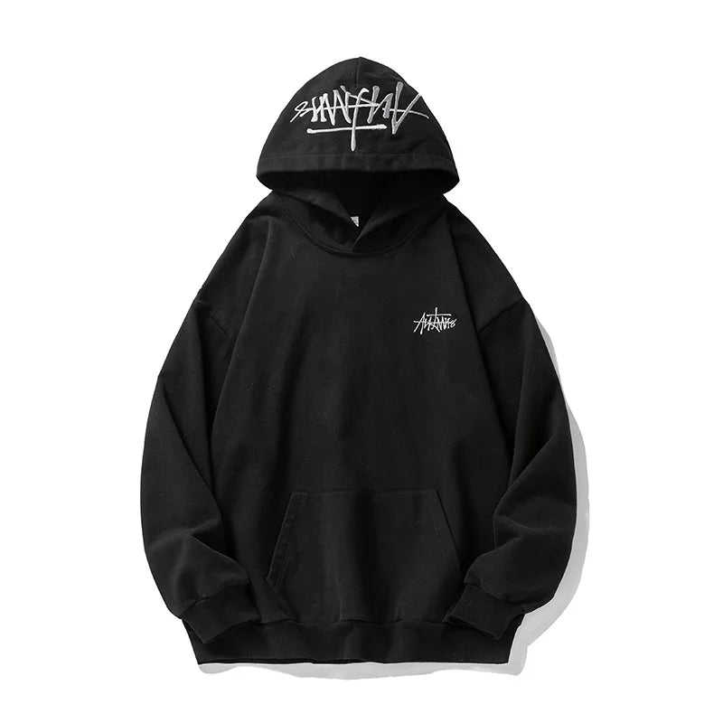400G Heavy Thick Letter Embroidered Hoodies