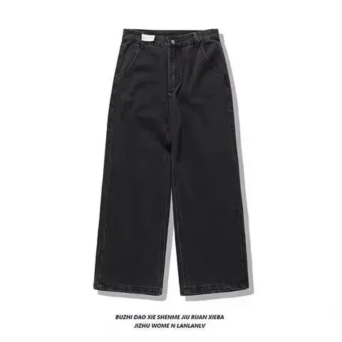 3D Chain Old Jeans American Tie-Dye Splash-Ink Hip Hop Pants High Street Y2K Punk Graffiti Hip Hop Couple Straight Pants