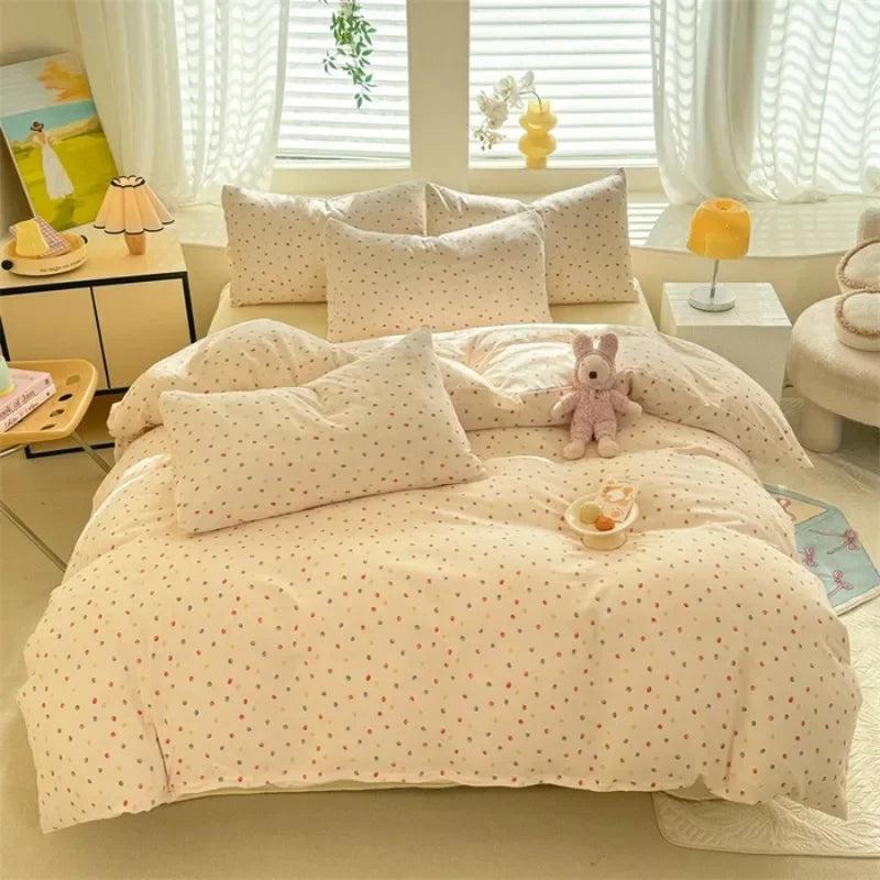 Floral Style Duvet Cover Sets Single/Queen/King Soft Washed Cotton Bed Cover Sets 240x220 Bedding Sets