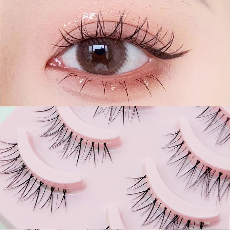 Manga Lashes Soft Natural Eyelashes Thick False Eyelashes Manga Eyelashes Daily Dating Makeup Eyelashes Lashes Wispy