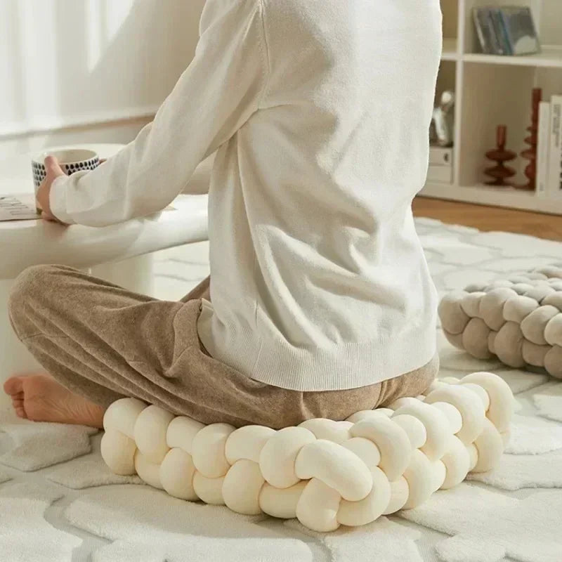 Square Knot Stuffed Cushion Nordic Pillow Decorative Plush Pillow Office Sleeping Floor Windowsill Back Cushion Decor