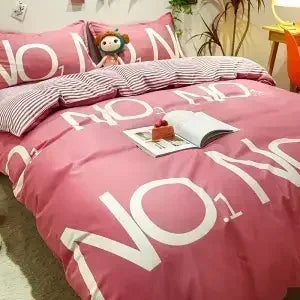Pink Light Blue Checkered Striped Duvet Cover with Multiple Patterns 200X230cm Soft Duvet Cover Suitable
