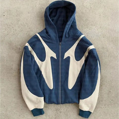 Harajuku Street Hip Hop Cross Hoodies Splicing Zipper Sweatshirt Hoodie y2k Harajuku Gothic Coat Hoodie Female