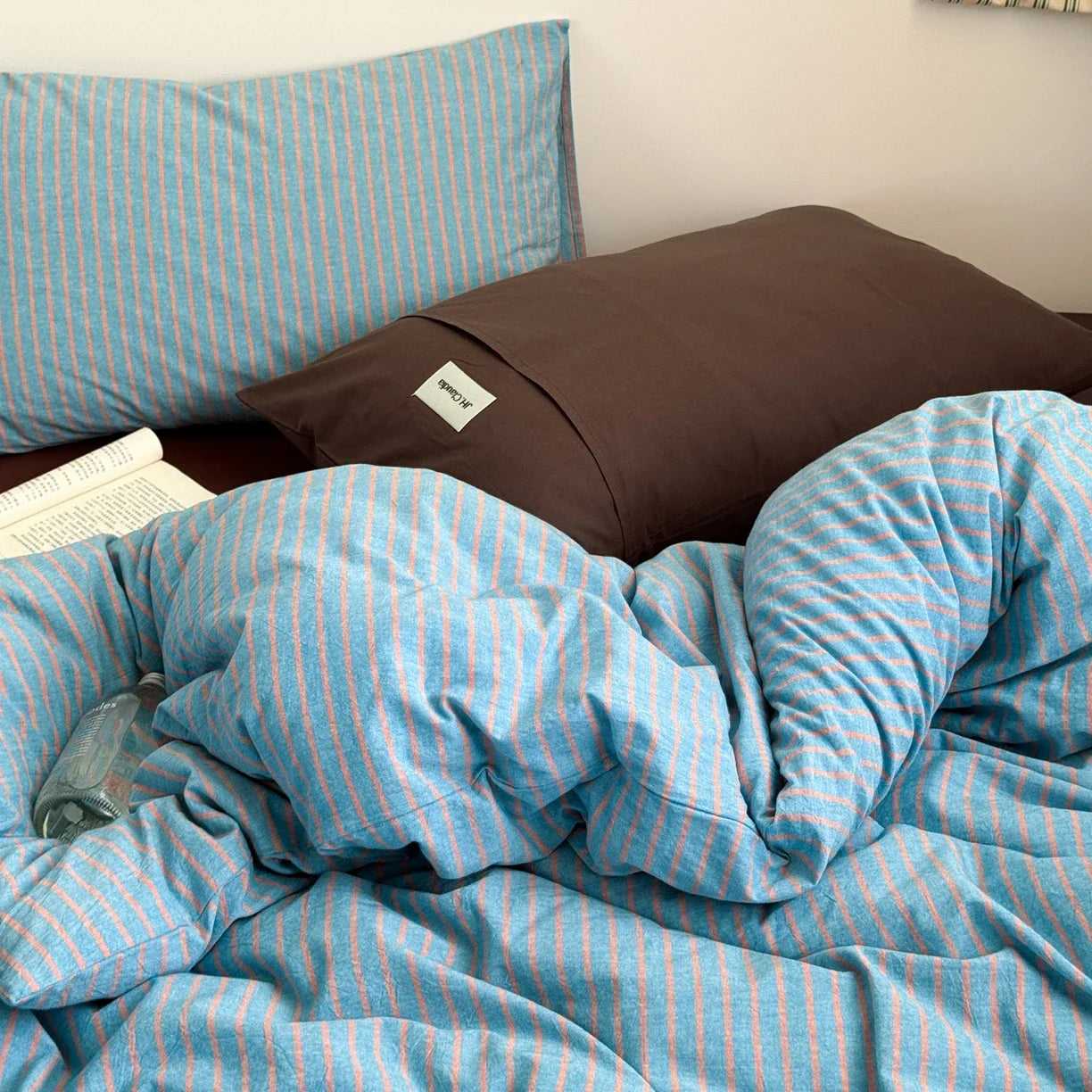100%Cotton Striped Duvet Cover Set