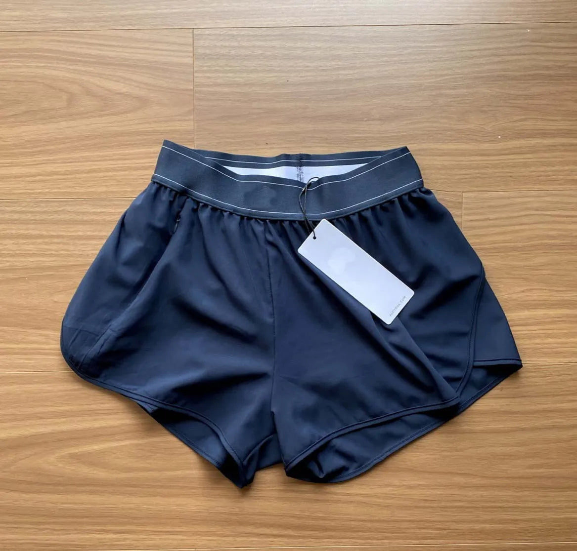 A* Yoga Shorts Thin Fast Drying Sports Breathable Elastic High Waist Loose Yoga Comfortable Running Gym Shorts