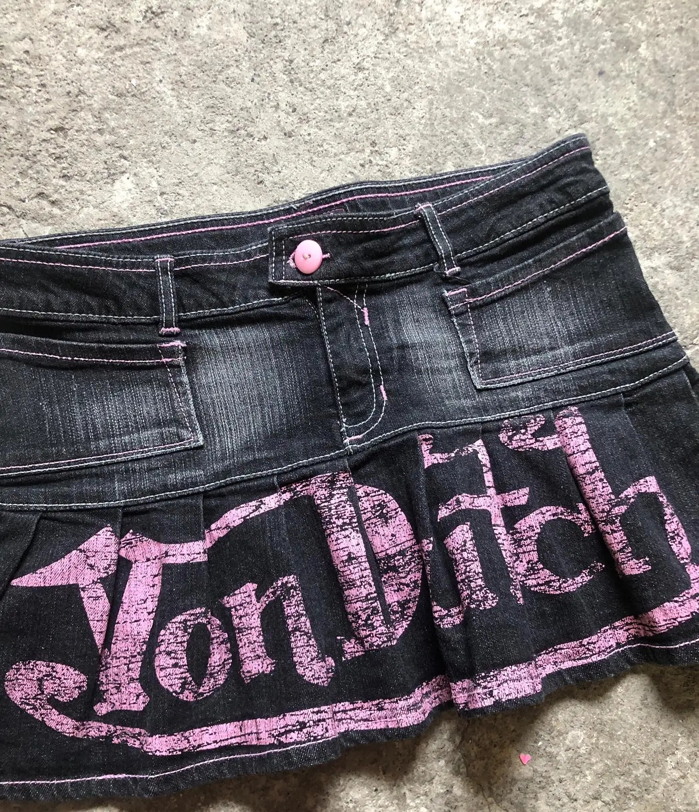Korean Kopo Style Retro Letters Spice Girls A Word Denim Skirt Y2K Harajuku Hip-Hop Dance Street Wear