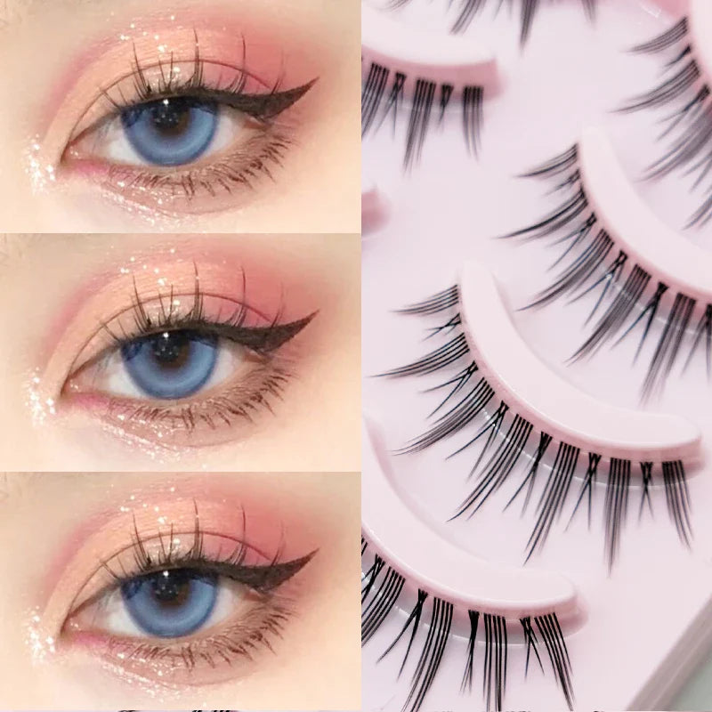 Manga Lashes Soft Natural Eyelashes Thick False Eyelashes Manga Eyelashes Daily Dating Makeup Eyelashes Lashes Wispy