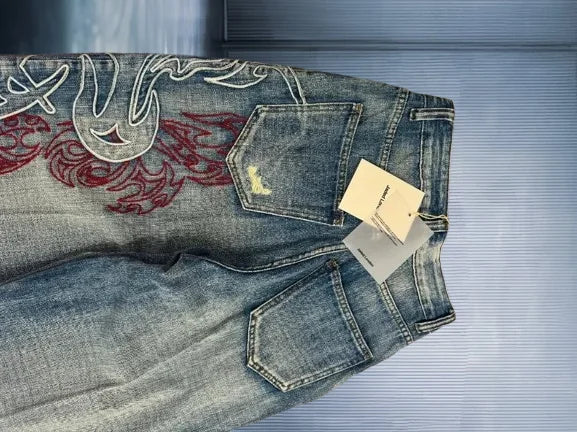 American retro jeans loose casual Y2K high street retro hip-hop clown couple wide leg pants