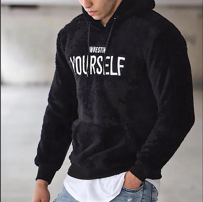 Embroidered hoodie casual