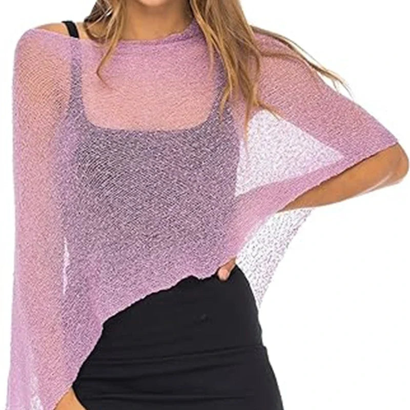 Irregular Knitted Cover-ups Crop Tops Y2k Vintage Smocked T-shirt Boho Beach Vacation Going Out Pullovers Tees