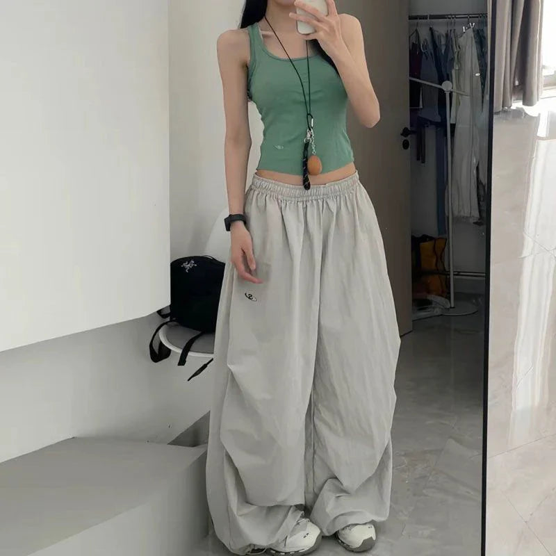 Oversized Black Sweatpants Y2K Harajuku Baggy Joggers Streetwear Wide Leg Pants Korean Casual Trousers New