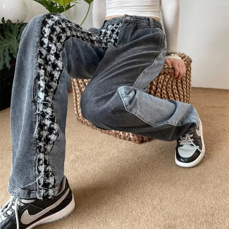 Blue Y2k Baggy Jeans Harajuku Japanese Denim Trousers American Vintage Jean Pants Trashy Clothes