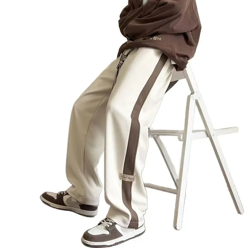 Thickened Fleece Casual Sports Harlan Pants Loose Fit Straight Leg Sweatpants