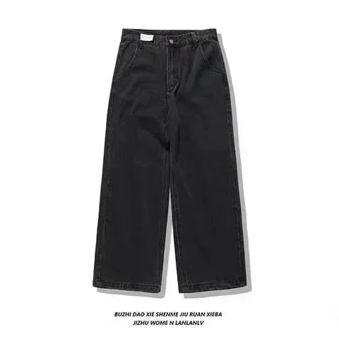 American Trend Joker Pattern Embroidered Loose Jeans Street Y2K Hip Hop Oversized Wide-leg Pants Unisex Jeans