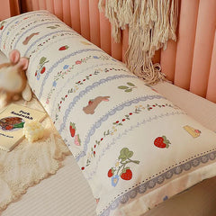 100% Cotton Pillow Cover Comfortable Pillow Case 90/120/150/180cm Long Bedside Cushion Cover Sweet Girl Pillow Covers Decorative
