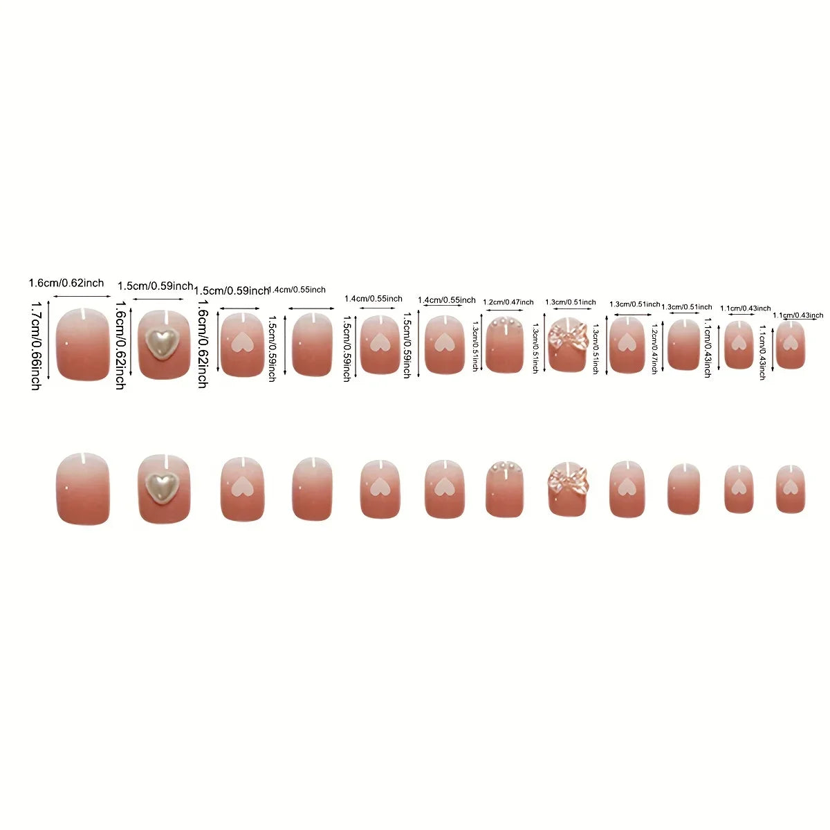 24pcs Ice Transparent Press On Nails, Fake Nails With 3D Butterfly