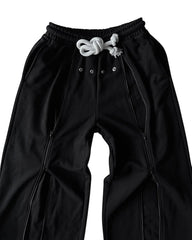 Casual versatile trend personalized street loose black rock Wide Leg Korean Trousers Streetwear pants