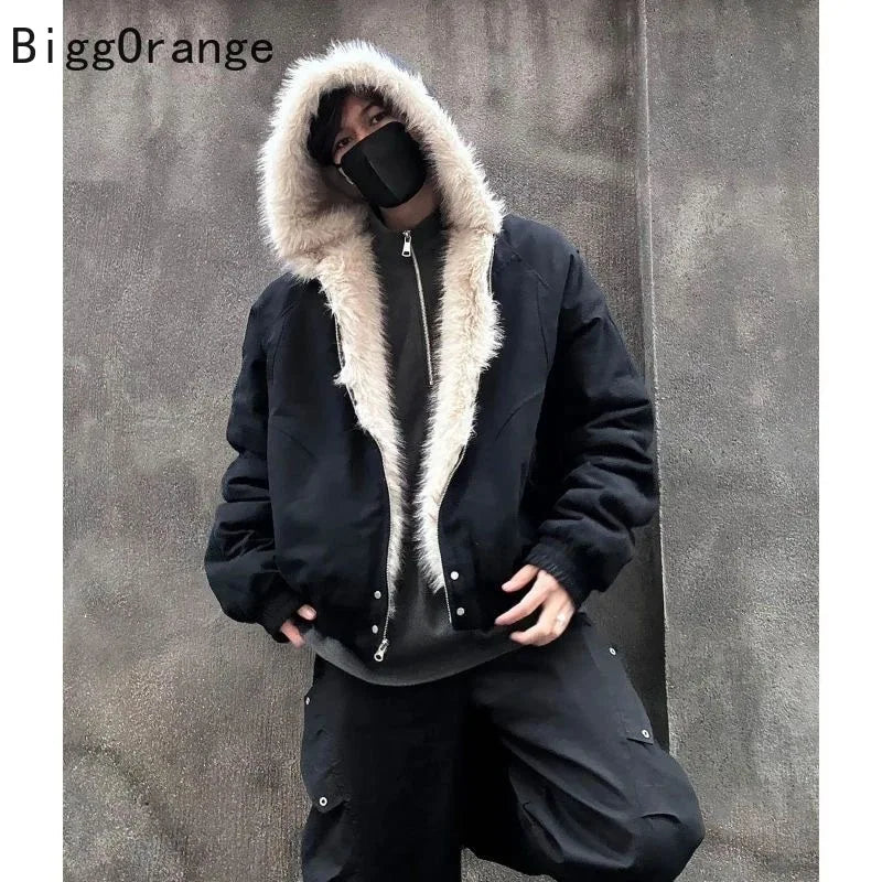 plush jacket American log warm jacket