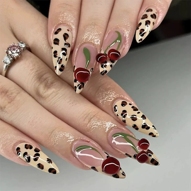 Pipe Nail French Stereo Bear Bow Pearl Manicure Fake Nails