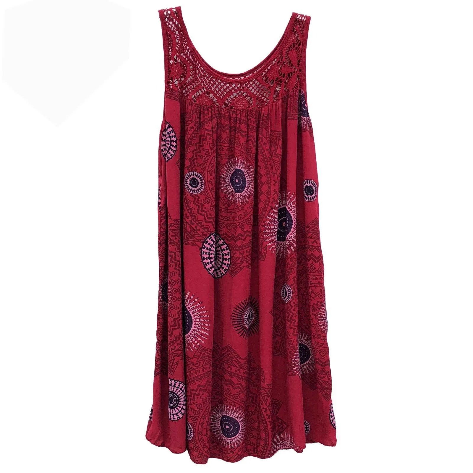 clothing sleeveless camisole dress lace print sleeveless large swing loose dress long skirt plus size