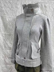 American Girl Subculture Retro Gray Sweatshirt Vintage Hooded Sweatshirt Spring