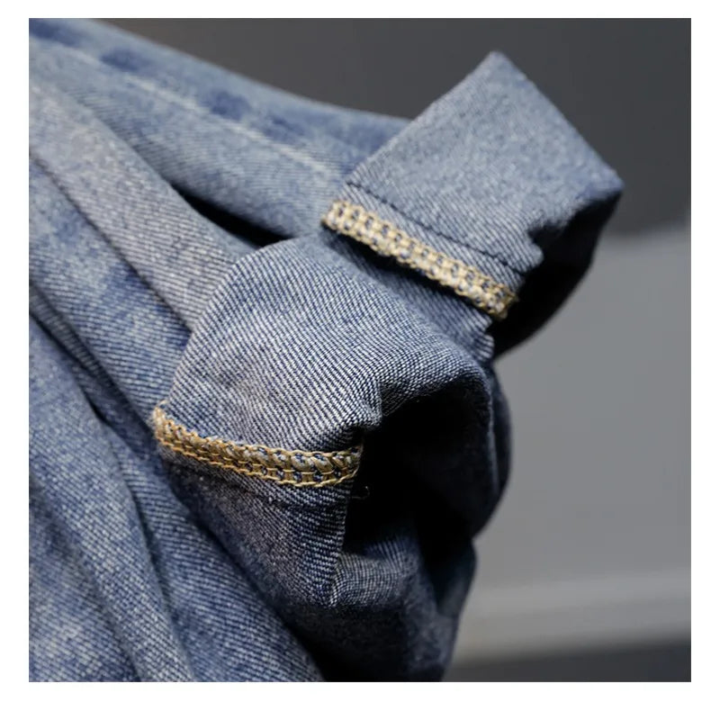 Loose Straight Leg Jeans Style Casual Comfortable Denim Trousersable Male