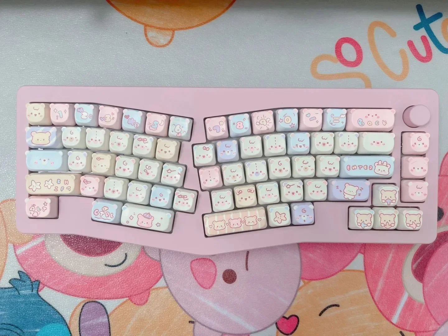 Cat Keycaps Cute Keycap Set of Keys PBT Key Cap Gift EAO Sublimation Mechanical Keyboard Cap 2.25 U 2.75U
