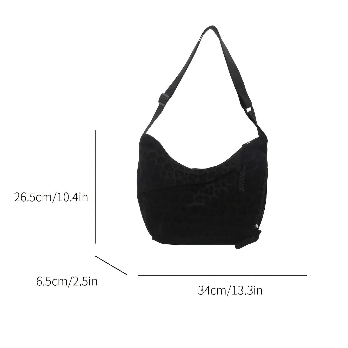 1pc Leopard Print Crossbody Bag
