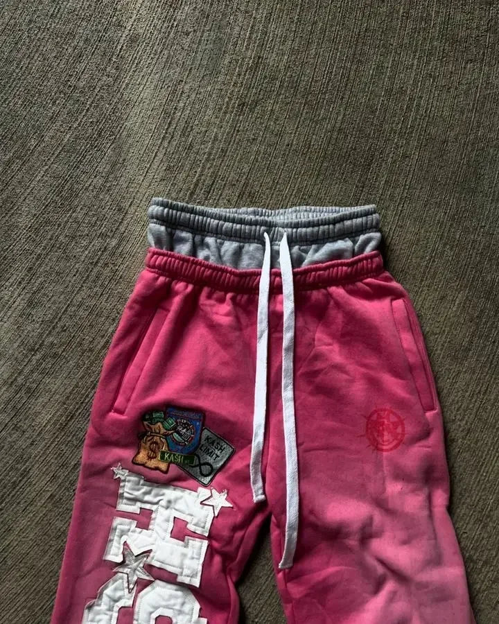 American Y2k Sweatpants Gothic Harajuku Vintage Letter Patch Loose Casual Pantsable High Waisted Jogging Pants