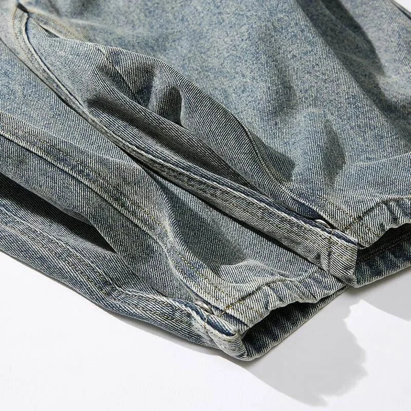 Streetwear Denim Pants Harajuku Washed Baggy Jeans Y2K Punk Casual High Waist Wide Leg Pants