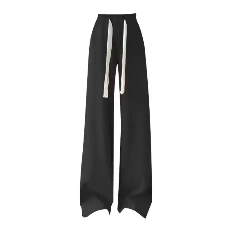 Preppy Style Knit Vest Bandage Shirts Wide Leg Pants Three Piece Set Lady Patchwork Tank Sweater Jeans Suits