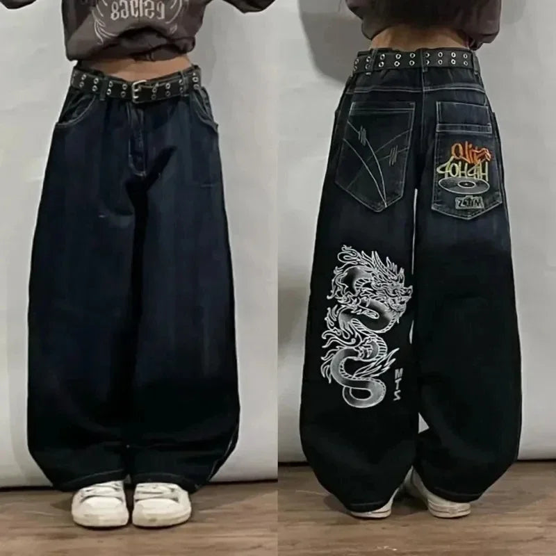 American Patch Baggy Casual Jeans