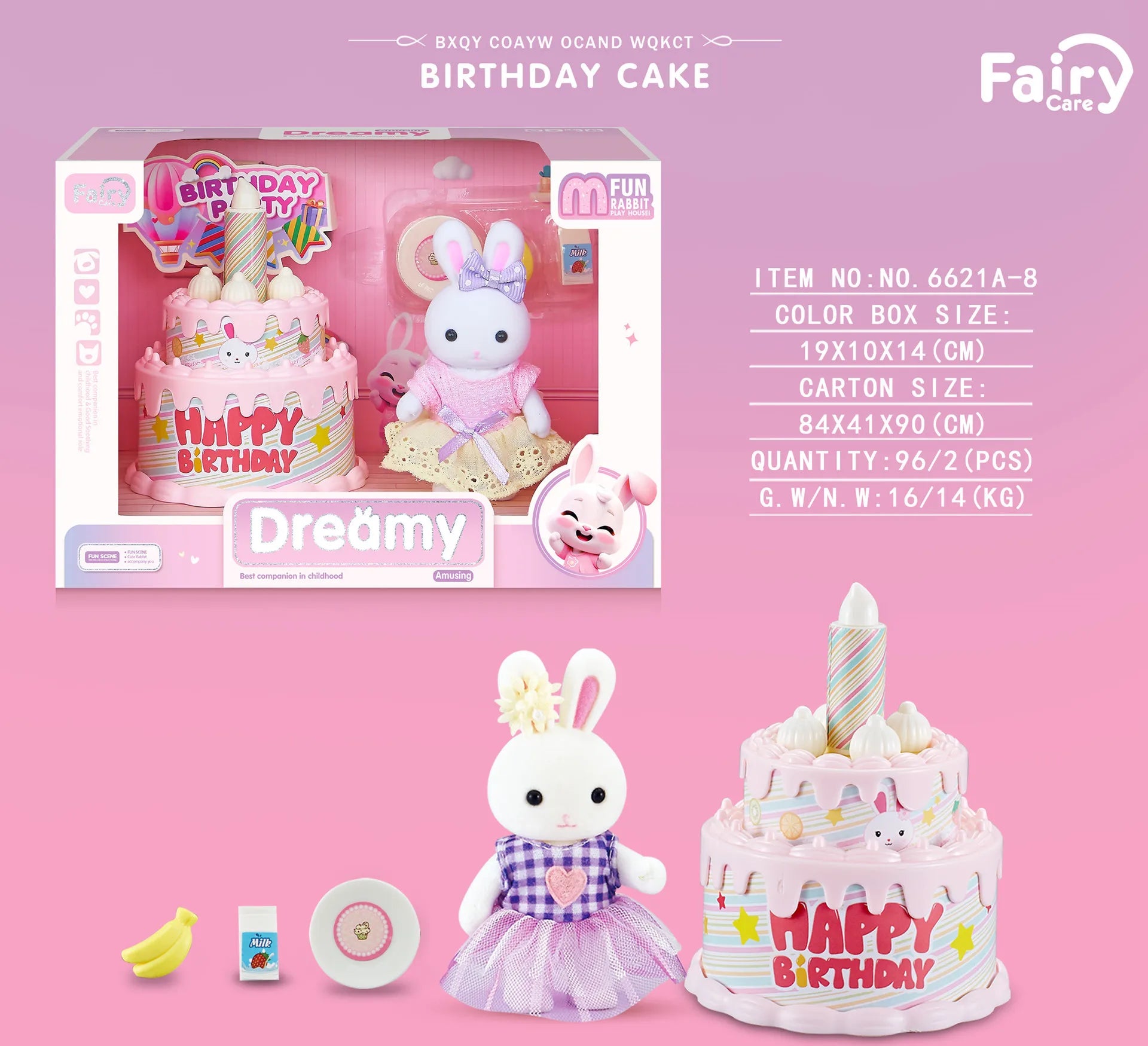 Little Rabbit Bedroom kitchen outdoor gamesLovely Scene Play Toys Simulation Modelling Children Birthday Easter Gift