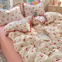 Lace Single Item Quilt Cover Skin-friendly Cotton Korean Version French Shell Quilt Cover Two People Use Bedding