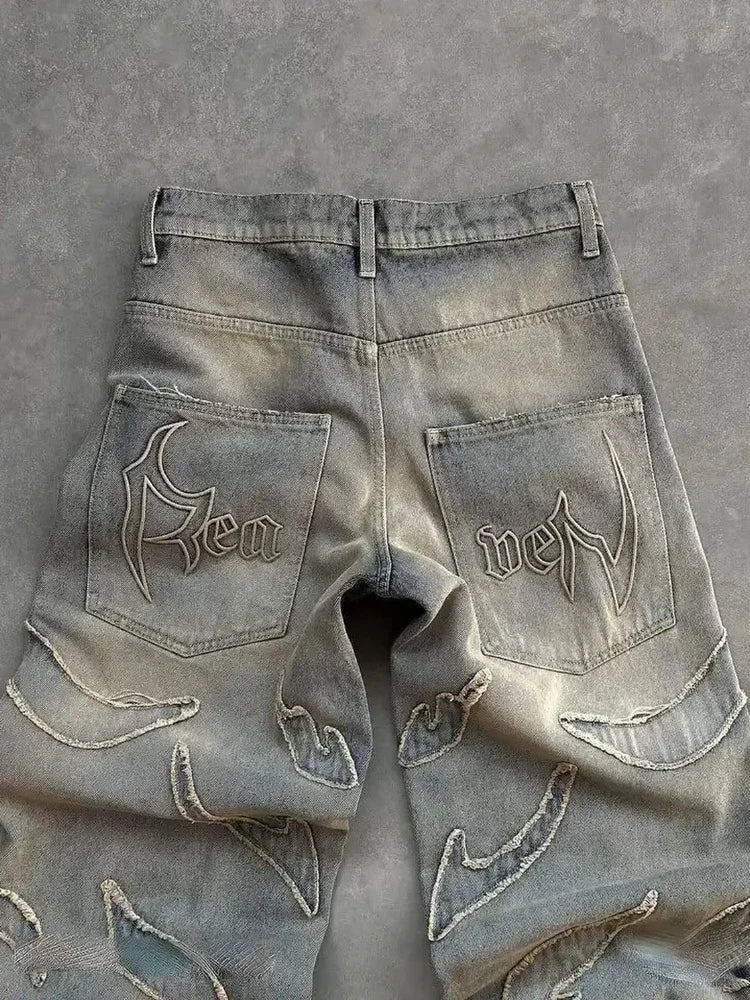 American Patch Baggy Casual Jeans
