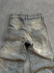American Patch Baggy Casual Jeans