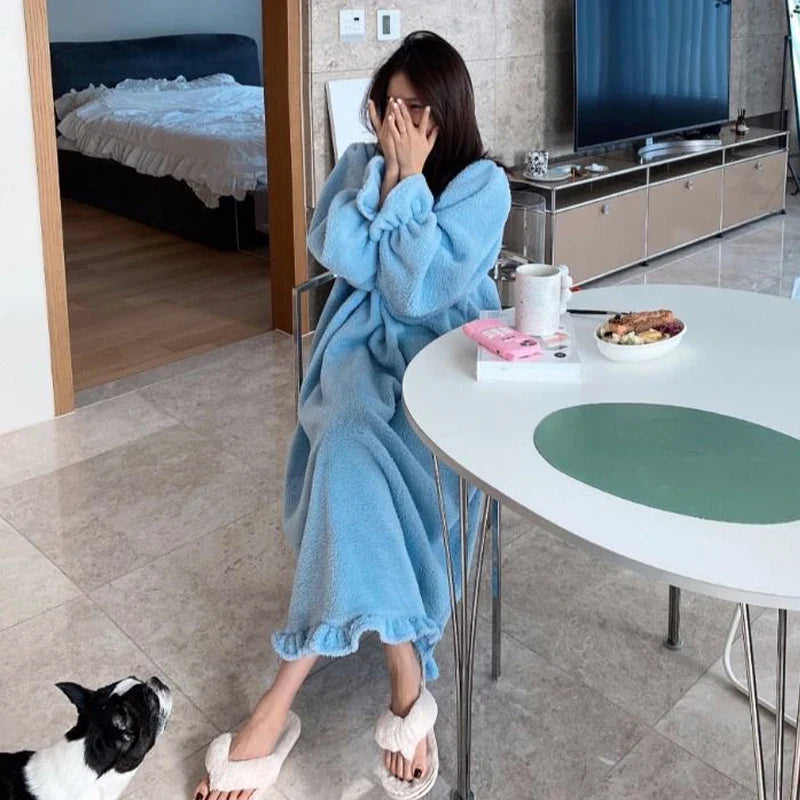Nightgowns Leisure Solid Sweet Princess Style Ulzzang Lace Solid Chic Sleepshirts Lovely Soft Home Wear Nighty