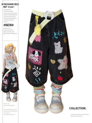 Shoujo Jorts Abi Tide Harajuku Korean Jeans Shorts Kpop 2000s Stylish Denim Pants Grunge Y2k Japanese Streetwear
