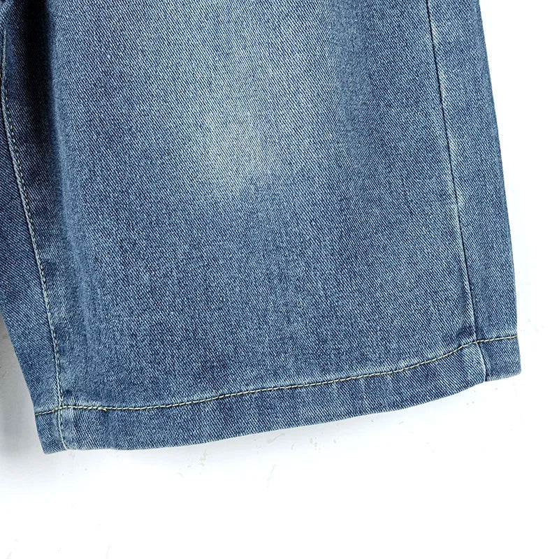Capris Jeans Loose Shorts Baggy Clothes Korean Dongdaemun Clothing Blue Big Size Hanbok Pants Short