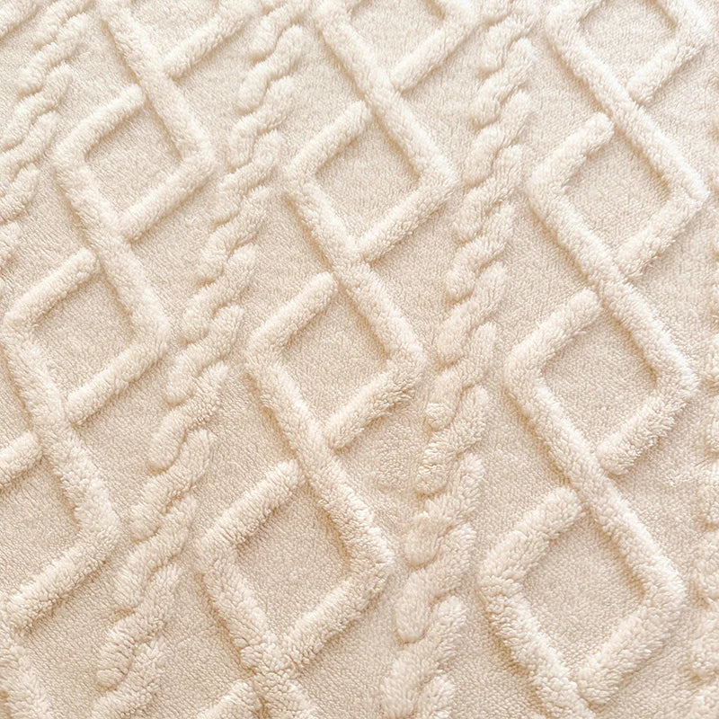 1pc Warm Bed Sheet with Elastic Band Single/Queen/King Mattress Cover Thick Coral Fleece Fluffy Fitted Bed Sheets