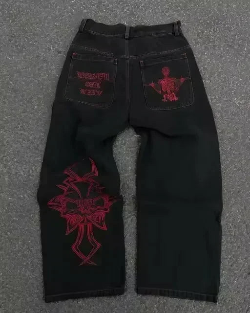 Streetwear Heavy Jeans Y2K Clothing Hip Hop Retro Pockets Baggy Cargo Pants Baggy Jeans Low Rise Wide Leg Trousers