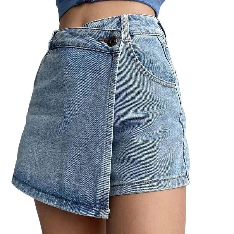High-waisted Slimming Denim Skirt