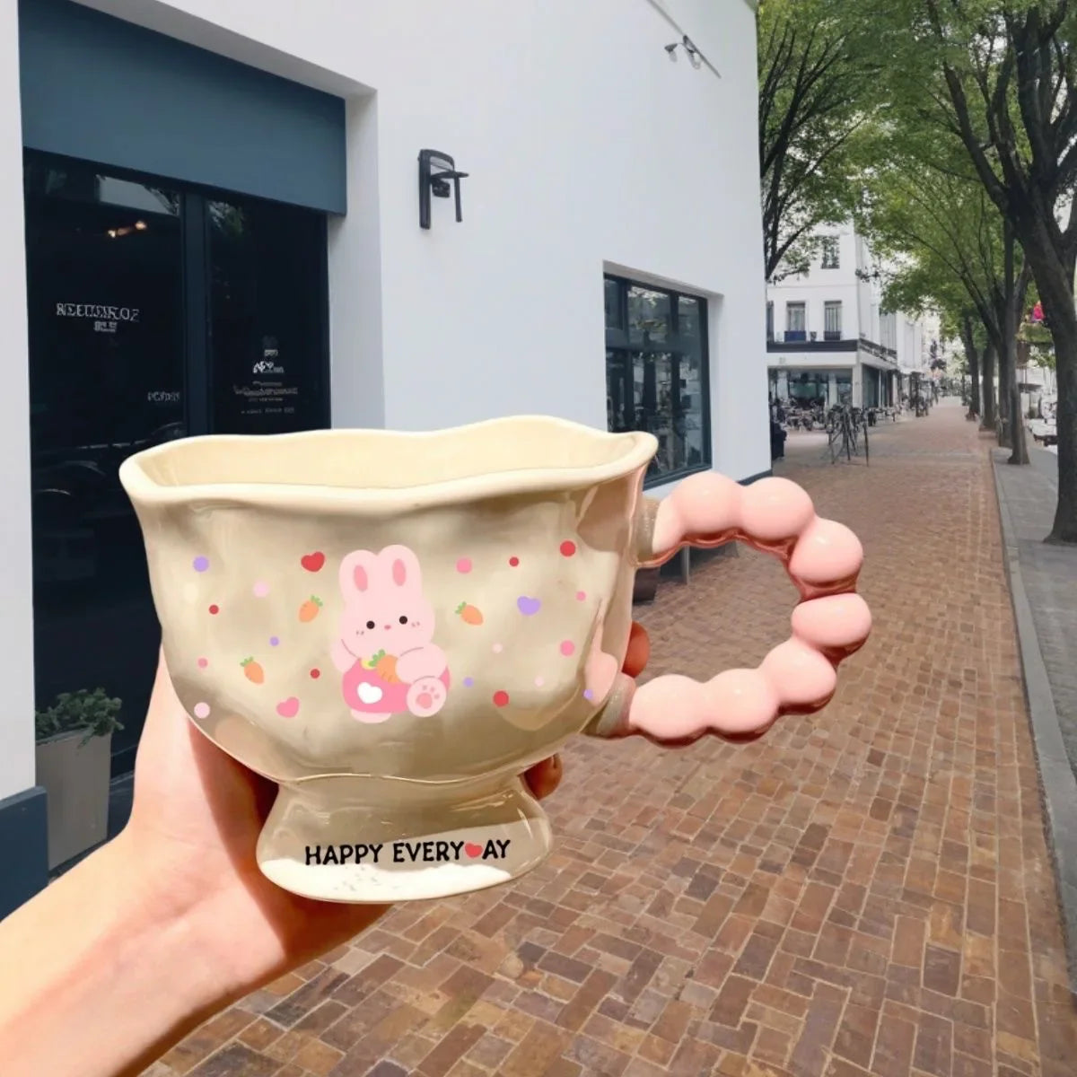 Cup Cartoon High Looks Puppy Bunny Mug Ceramic Cup Couple Water Cup