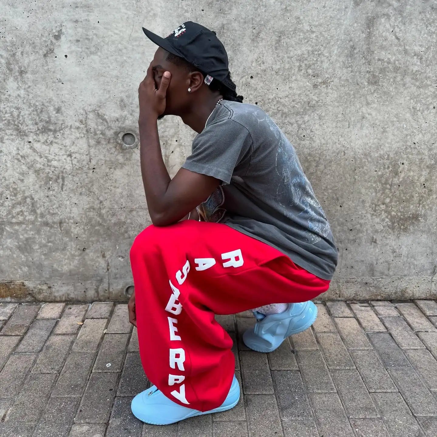 Harajuku Street Hip Hop Y2K Retro Sweatpants Camo Pattern Print Streetwear Unisex Casual Red Loose Pants Clothing
