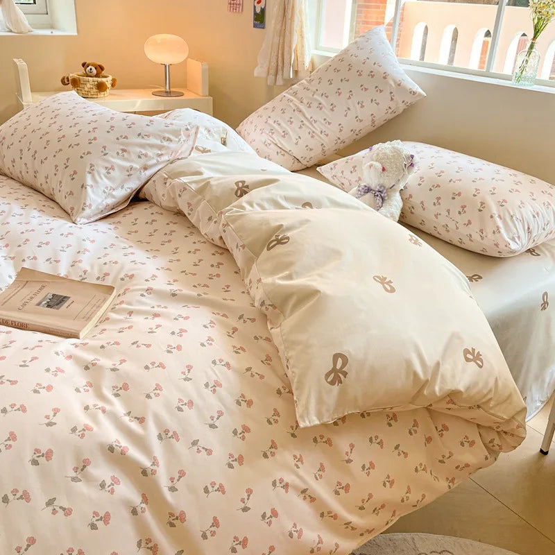 1Pcs 100% Cotton Printed Duvet Cover Cartoon Pattern Skin Friendly Breathable Comforter Cover Bedclothes